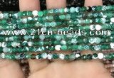 CAA2812 15 inches 4mm faceted round fire crackle agate beads wholesale