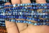 CAA2828 15 inches 4mm faceted round fire crackle agate beads wholesale