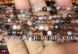 CAA2830 15 inches 4mm faceted round fire crackle agate beads wholesale