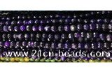 CAA2881 15 inches 6mm faceted round fire crackle agate beads wholesale