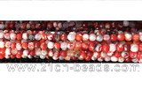 CAA2886 15 inches 6mm faceted round fire crackle agate beads wholesale