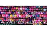 CAA2887 15 inches 6mm faceted round fire crackle agate beads wholesale