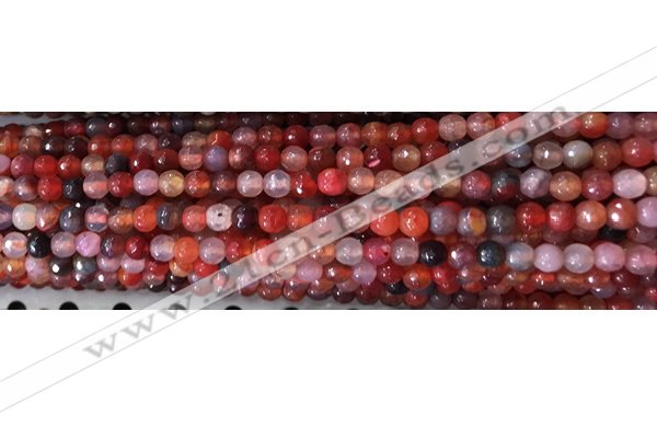 CAA2890 15 inches 6mm faceted round fire crackle agate beads wholesale