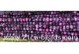 CAA2892 15 inches 6mm faceted round fire crackle agate beads wholesale