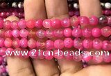 CAA2912 15 inches 6mm faceted round fire crackle agate beads wholesale