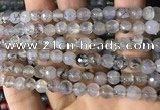 CAA2930 15 inches 6mm faceted round fire crackle agate beads wholesale