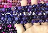 CAA2963 15 inches 8mm faceted round fire crackle agate beads wholesale