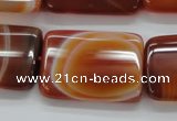 CAA300 15.5 inches 23*30mm rectangle red line agate gemstone beads