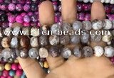 CAA3061 15 inches 10mm faceted round fire crackle agate beads wholesale