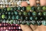 CAA3080 15 inches 10mm faceted round fire crackle agate beads wholesale