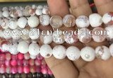 CAA3082 15 inches 10mm faceted round fire crackle agate beads wholesale