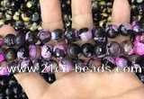 CAA3090 15 inches 10mm faceted round fire crackle agate beads wholesale