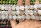 CAA3147 15 inches 12mm faceted round fire crackle agate beads wholesale