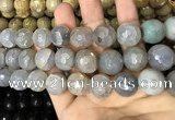 CAA3232 15 inches 16mm faceted round fire crackle agate beads wholesale