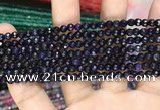 CAA3270 15 inches 4mm faceted round agate beads wholesale