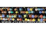 CAA3296 15 inches 6mm faceted round agate beads wholesale