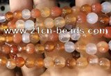 CAA3304 15 inches 6mm faceted round agate beads wholesale