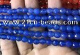 CAA3307 15 inches 6mm faceted round agate beads wholesale