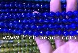 CAA3336 15 inches 8mm faceted round agate beads wholesale