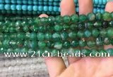 CAA3341 15 inches 8mm faceted round agate beads wholesale