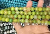 CAA3372 15 inches 10mm faceted round agate beads wholesale