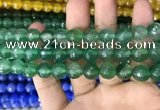 CAA3373 15 inches 10mm faceted round agate beads wholesale