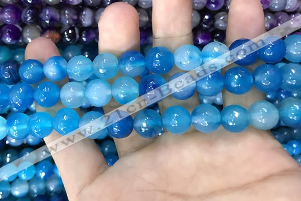 CAA3374 15 inches 10mm faceted round agate beads wholesale