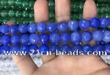 CAA3376 15 inches 10mm faceted round agate beads wholesale