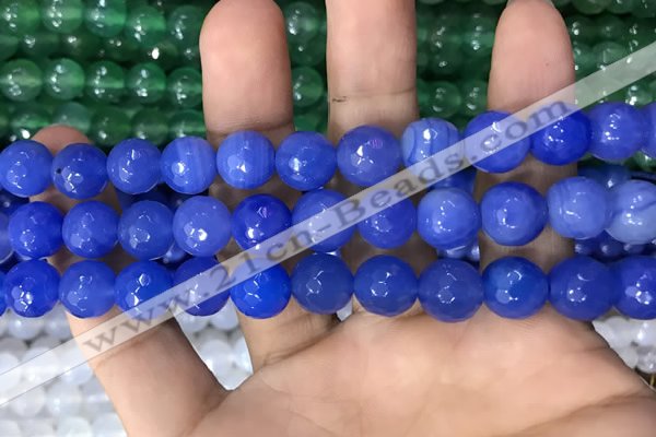 CAA3376 15 inches 10mm faceted round agate beads wholesale