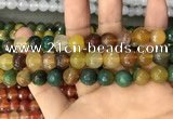 CAA3377 15 inches 10mm faceted round agate beads wholesale