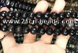 CAA3381 15 inches 10mm faceted round agate beads wholesale