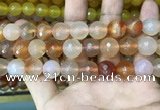 CAA3396 15 inches 12mm faceted round agate beads wholesale