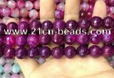 CAA3401 15 inches 12mm faceted round agate beads wholesale