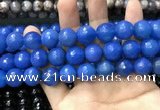 CAA3435 15 inches 14mm faceted round agate beads wholesale