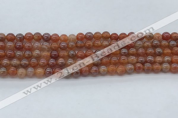 CAA3500 15.5 inches 4mm round AB-color fire agate beads wholesale