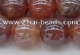 CAA3504 15.5 inches 12mm round AB-color fire agate beads wholesale