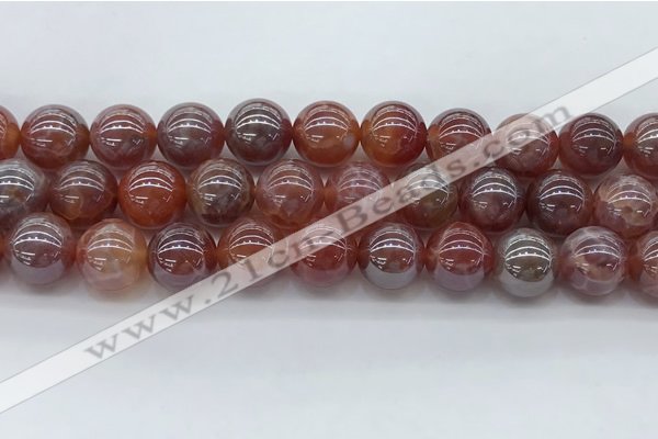 CAA3505 15.5 inches 14mm round AB-color fire agate beads wholesale