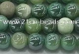 CAA3516 15.5 inches 6mm round AB-color grass agate beads wholesale