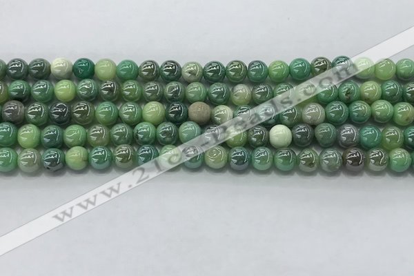 CAA3516 15.5 inches 6mm round AB-color grass agate beads wholesale