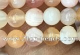 CAA3531 15.5 inches 4mm round pink botswana agate beads