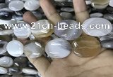 CAA3568 15.5 inches 22*30mm oval grey Botswana agate beads