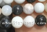 CAA3575 15.5 inches 4mm round parral dendrite agate beads