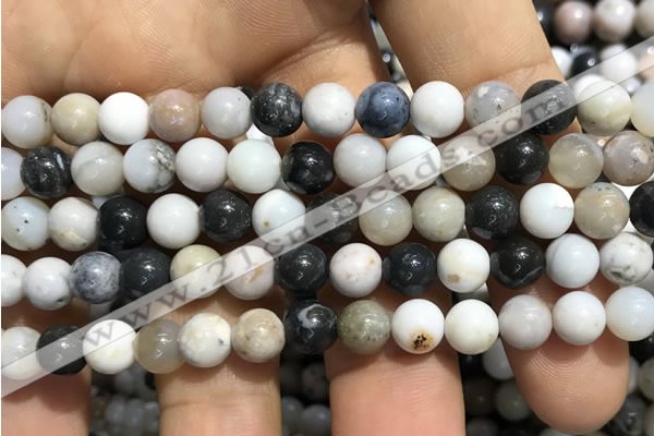 CAA3576 15.5 inches 6mm round parral dendrite agate beads