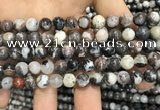 CAA3593 15.5 inches 8mm round black zebra agate beads wholesale