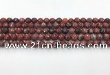 CAA3628 15.5 inches 4mm faceted round Portuguese agate beads