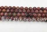 CAA3630 15.5 inches 8mm faceted round Portuguese agate beads