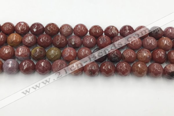 CAA3630 15.5 inches 8mm faceted round Portuguese agate beads