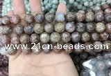 CAA3636 15.5 inches 4mm round flower agate beads wholesale