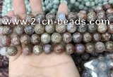 CAA3637 15.5 inches 6mm round flower agate beads wholesale