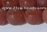 CAA3689 15.5 inches 12mm round matte & carved red agate beads